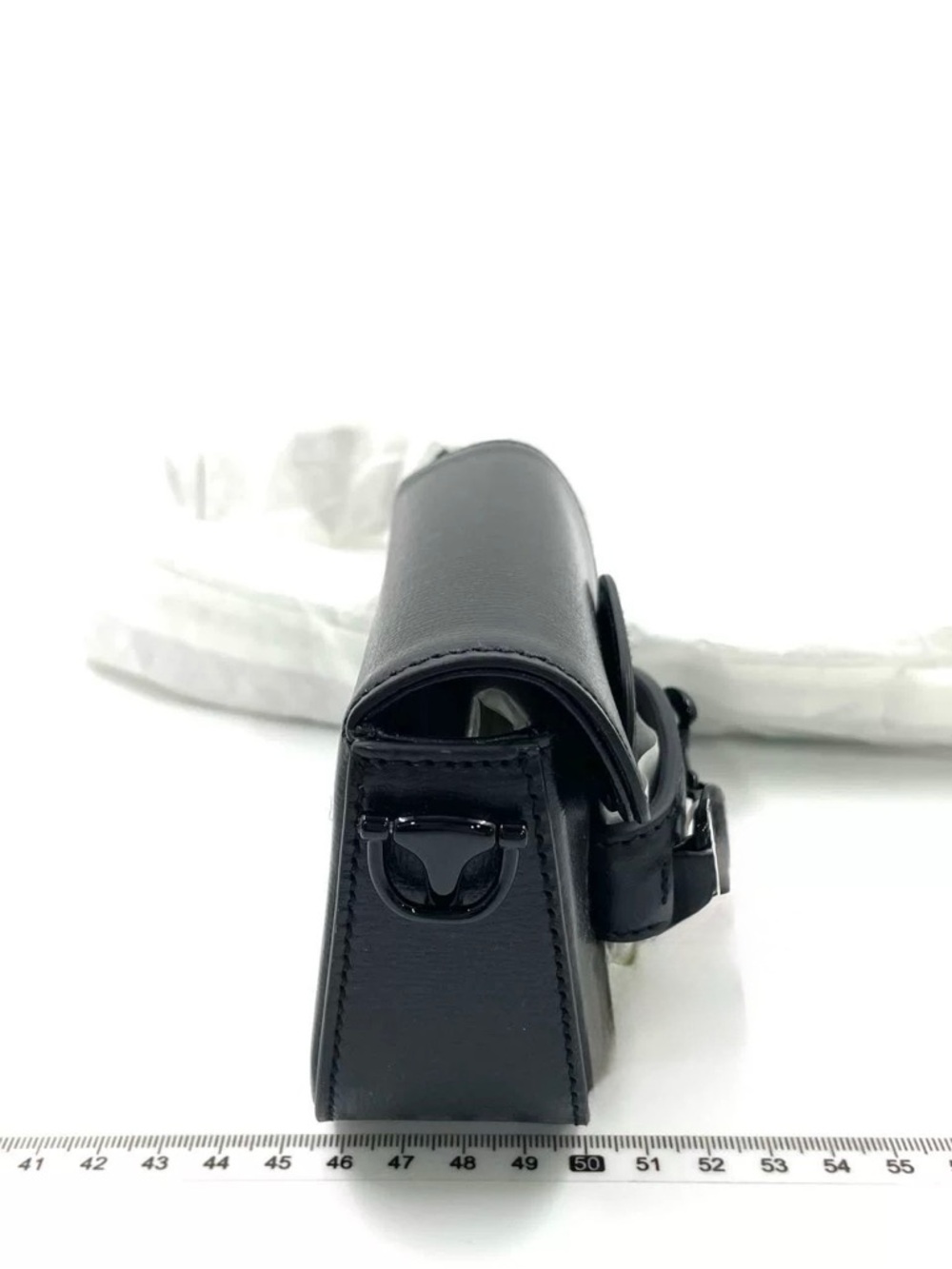 Gucci Azalea Mini Horsebit 1955 Shoulder Bag Black w Removable Strap Authentic - Picture 12 of 16